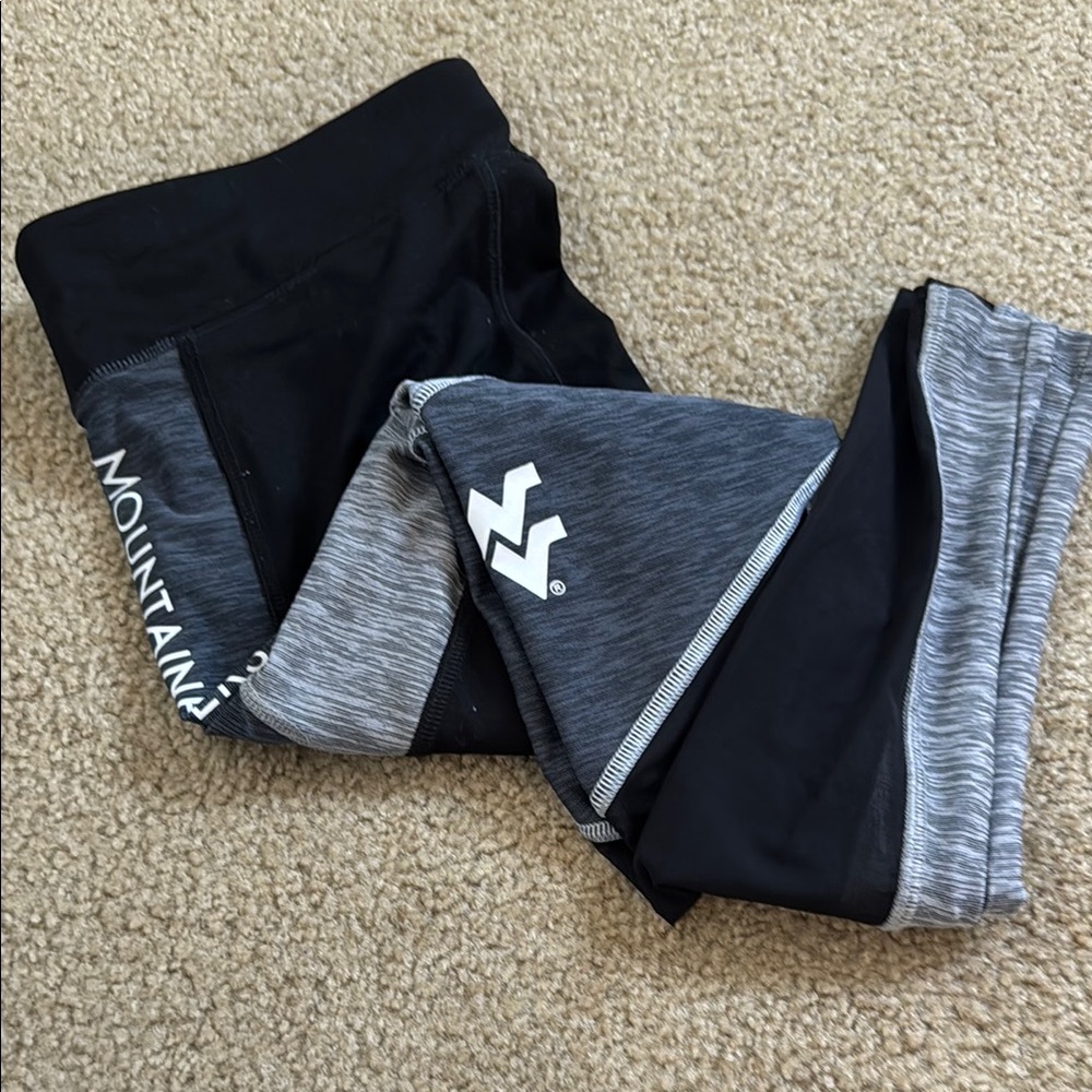 Victoria’s Secret PINK WVU Mountaineers Black/Gray Leggings